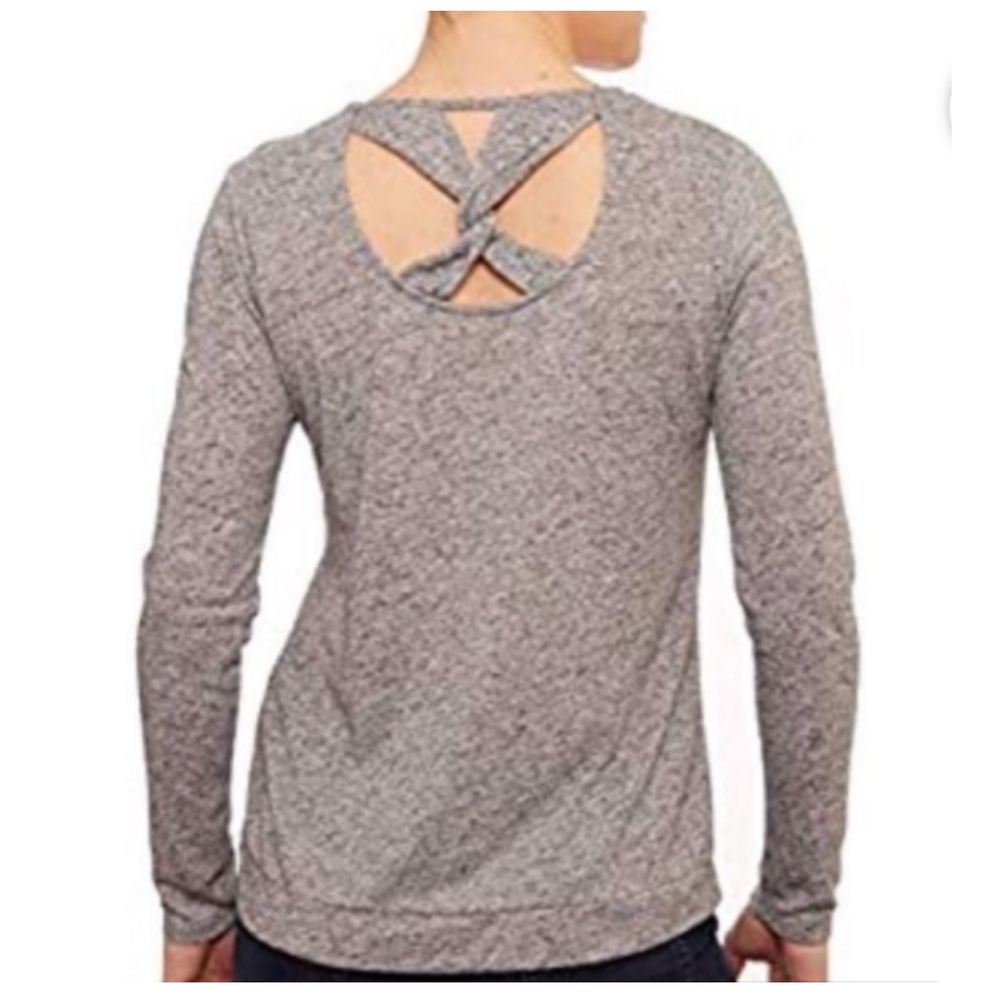 JEANNE‎ PIERRE Lavender Heather Criss Cross Back Top